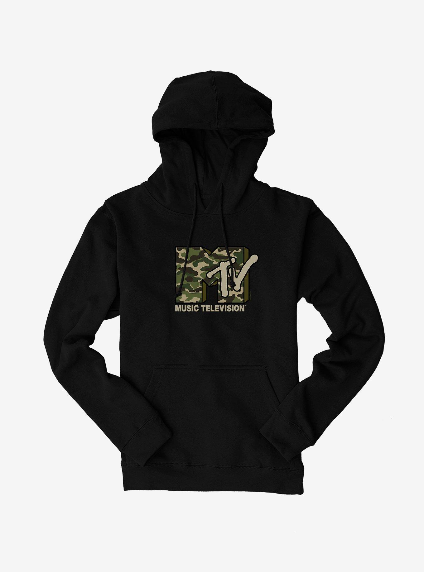 MTV Camo Logo Hoodie, BLACK, hi-res