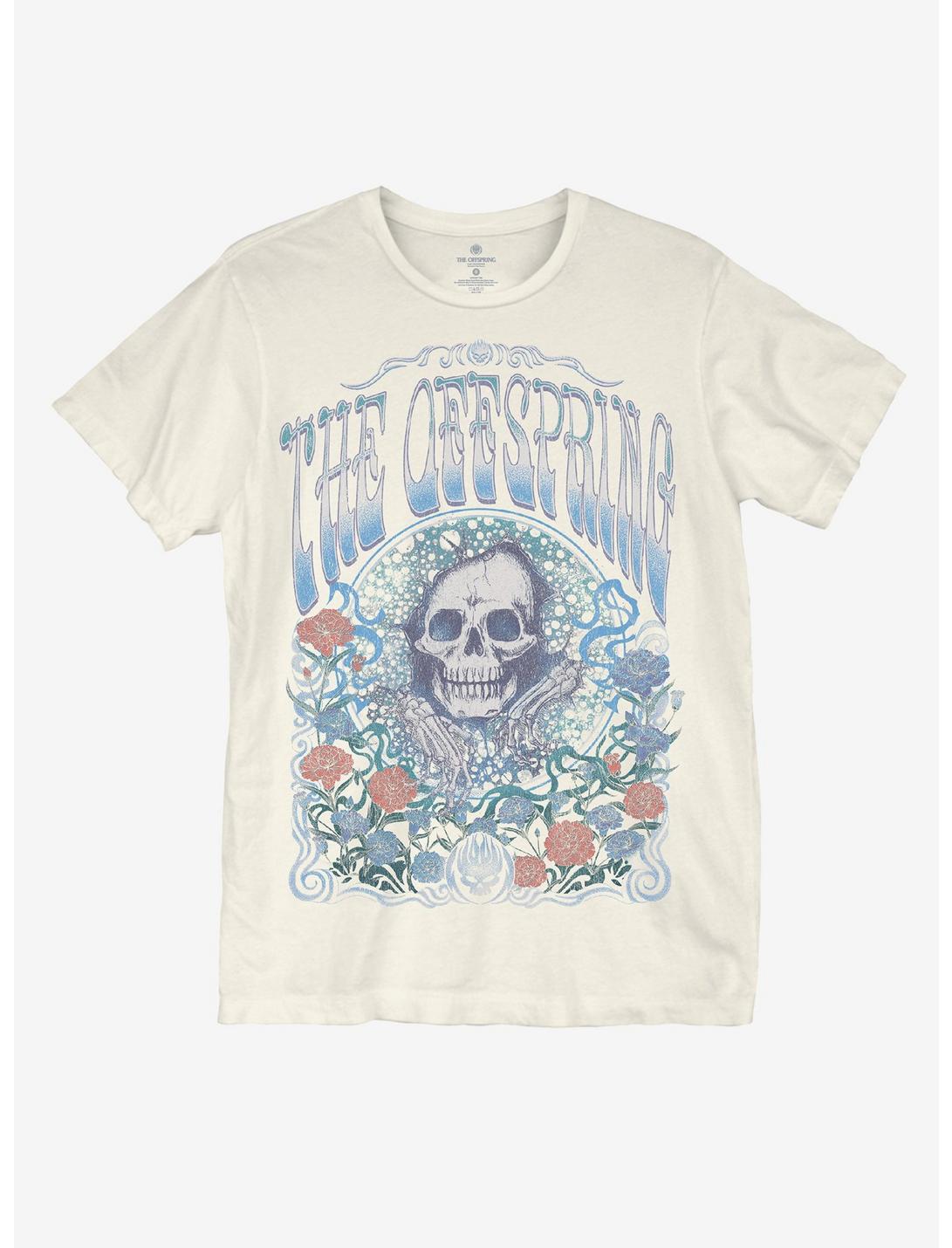 The Offspring Groovy Skull Boyfriend Fit Girls T-Shirt, CREAM, hi-res