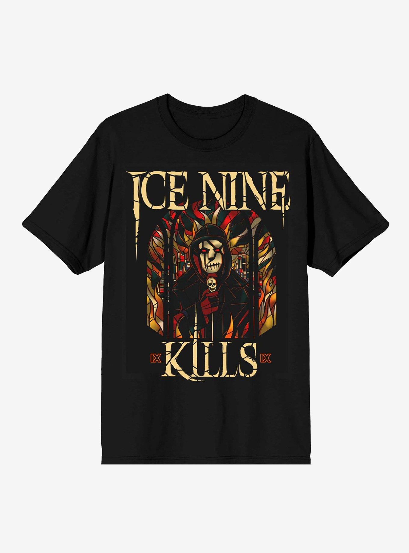 Ice Nine Kills Stained Glass Demon Boyfriend Fit Girls T-Shirt, BLACK, hi-res