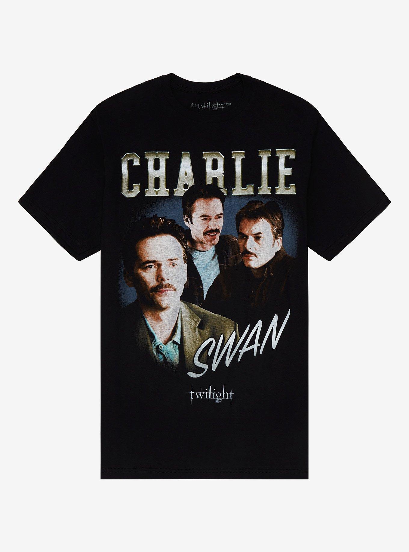  American Classics The Twilight Saga Team Charlie Swan Adult  Black Short Sleeve T Shirt Vampire Movies Graphic Tees : Clothing, Shoes &  Jewelry