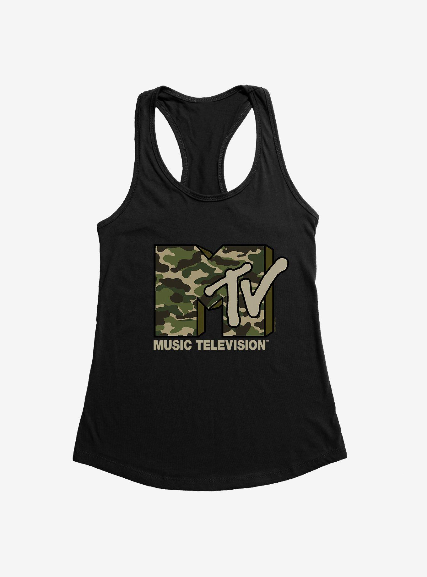 MTV Camo Logo Girls Tank, BLACK, hi-res