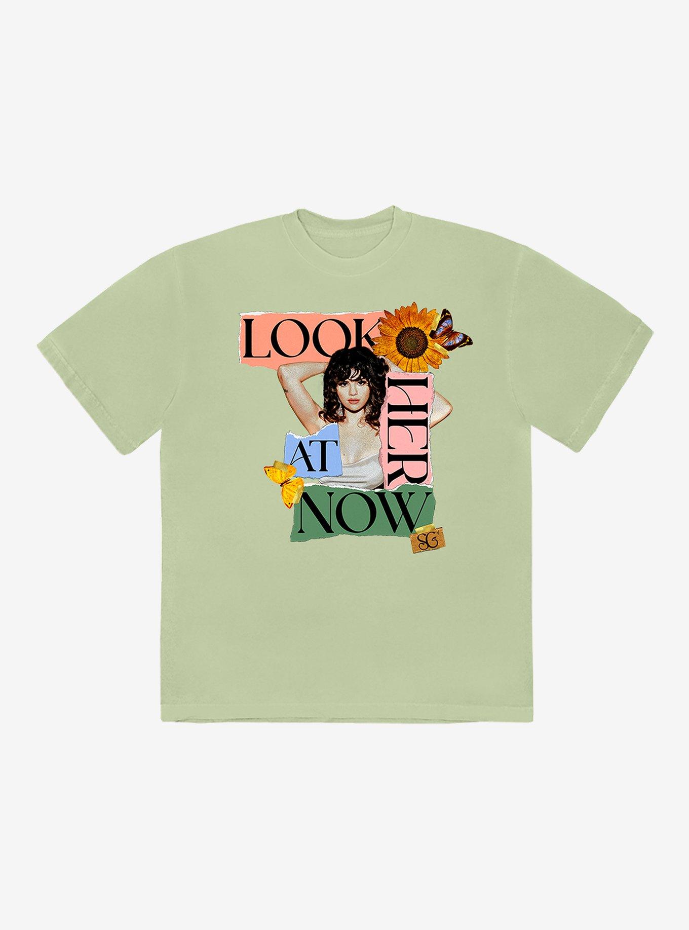 Selena Gomez Look At Her Now Boyfriend Fit Girls T-Shirt, LIGHT GREEN, hi-res