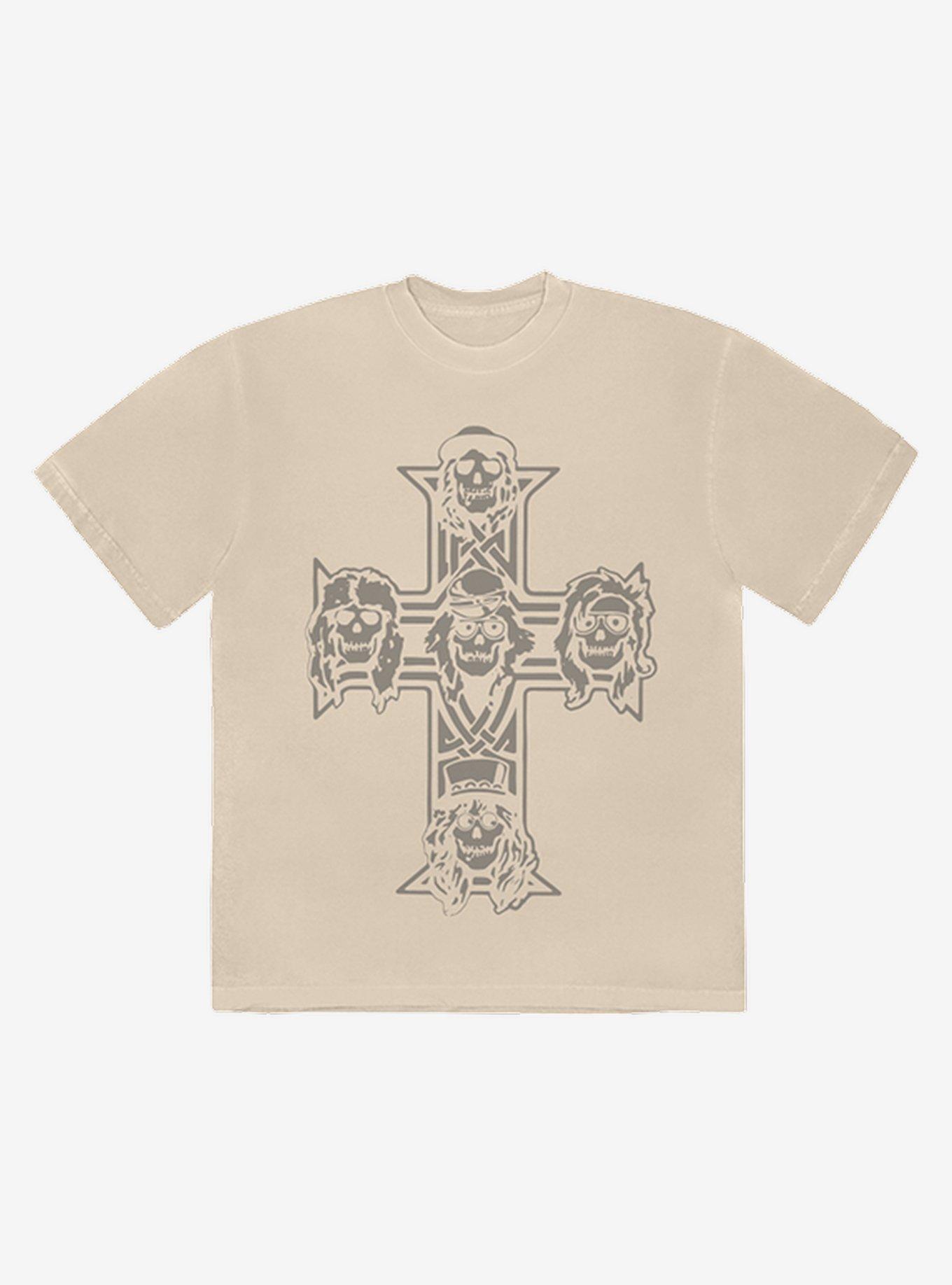 Plus Size Guns N' Roses Cross Skull Boyfriend Fit Girls T-Shirt, , hi-res