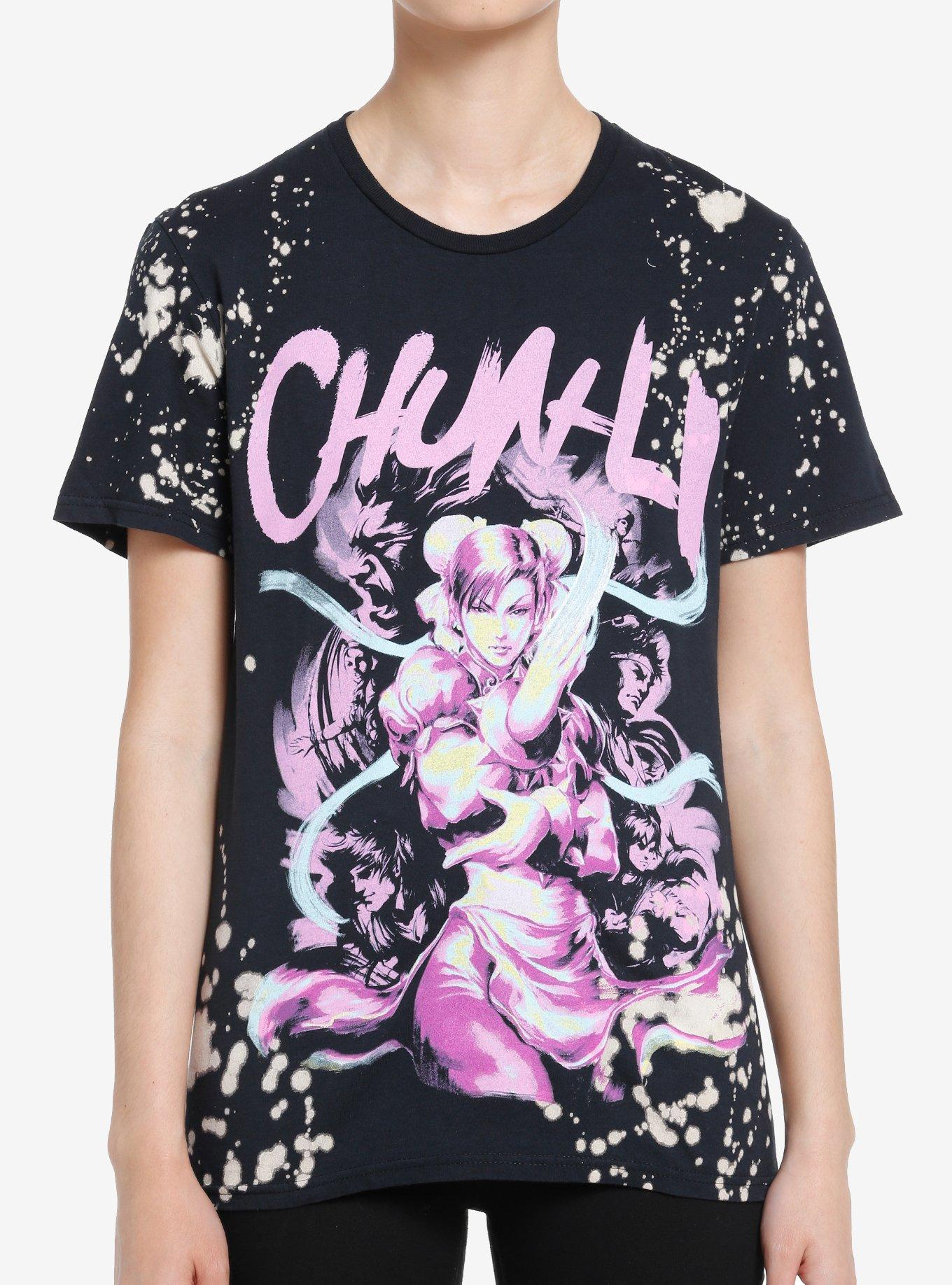 Street Fighter Chun-Li Acid Wash Boyfriend Fit Girls T-Shirt