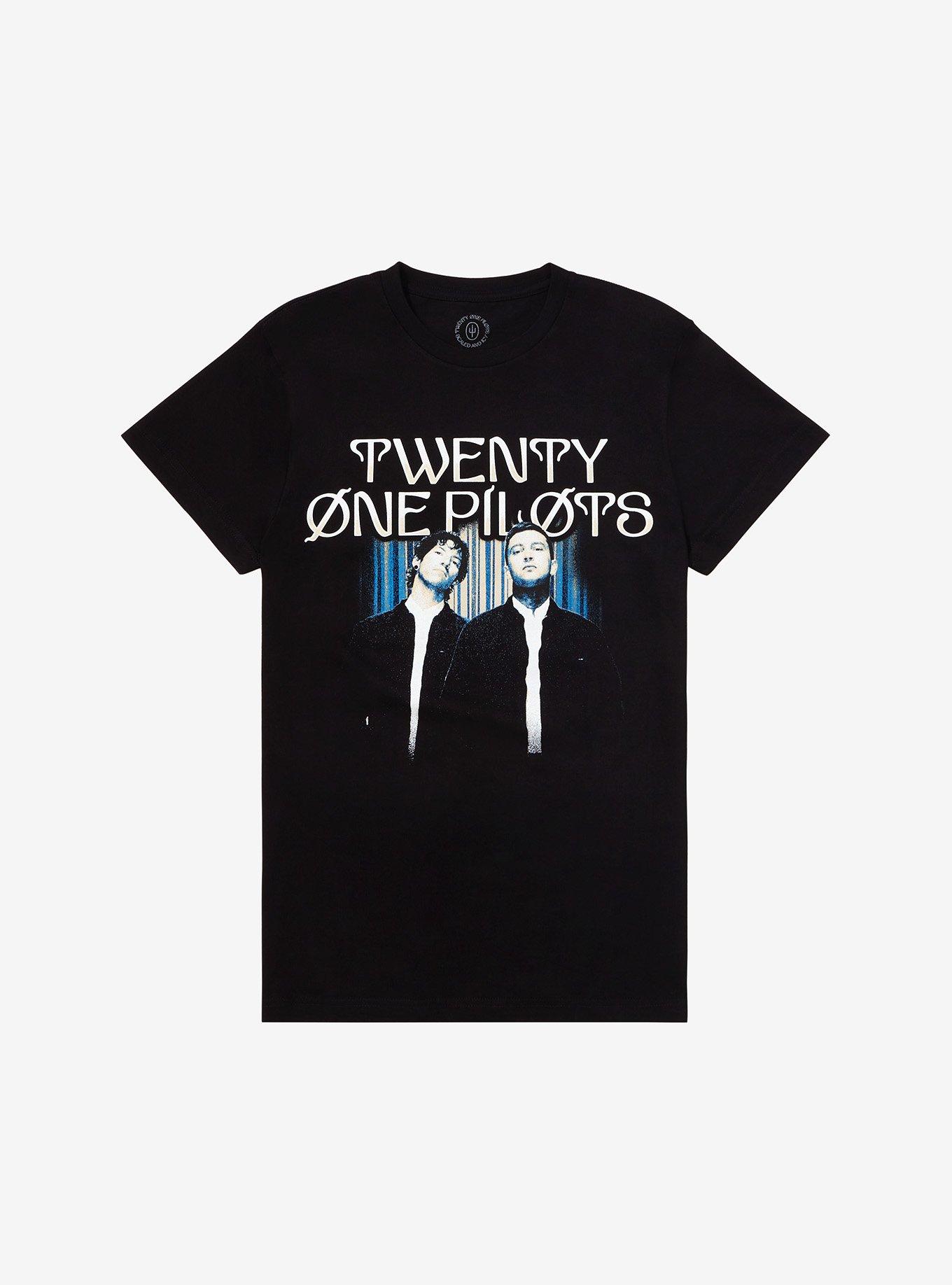 Twenty One Pilots Blue Band Portrait Boyfriend Fit Girls T-Shirt | Hot ...
