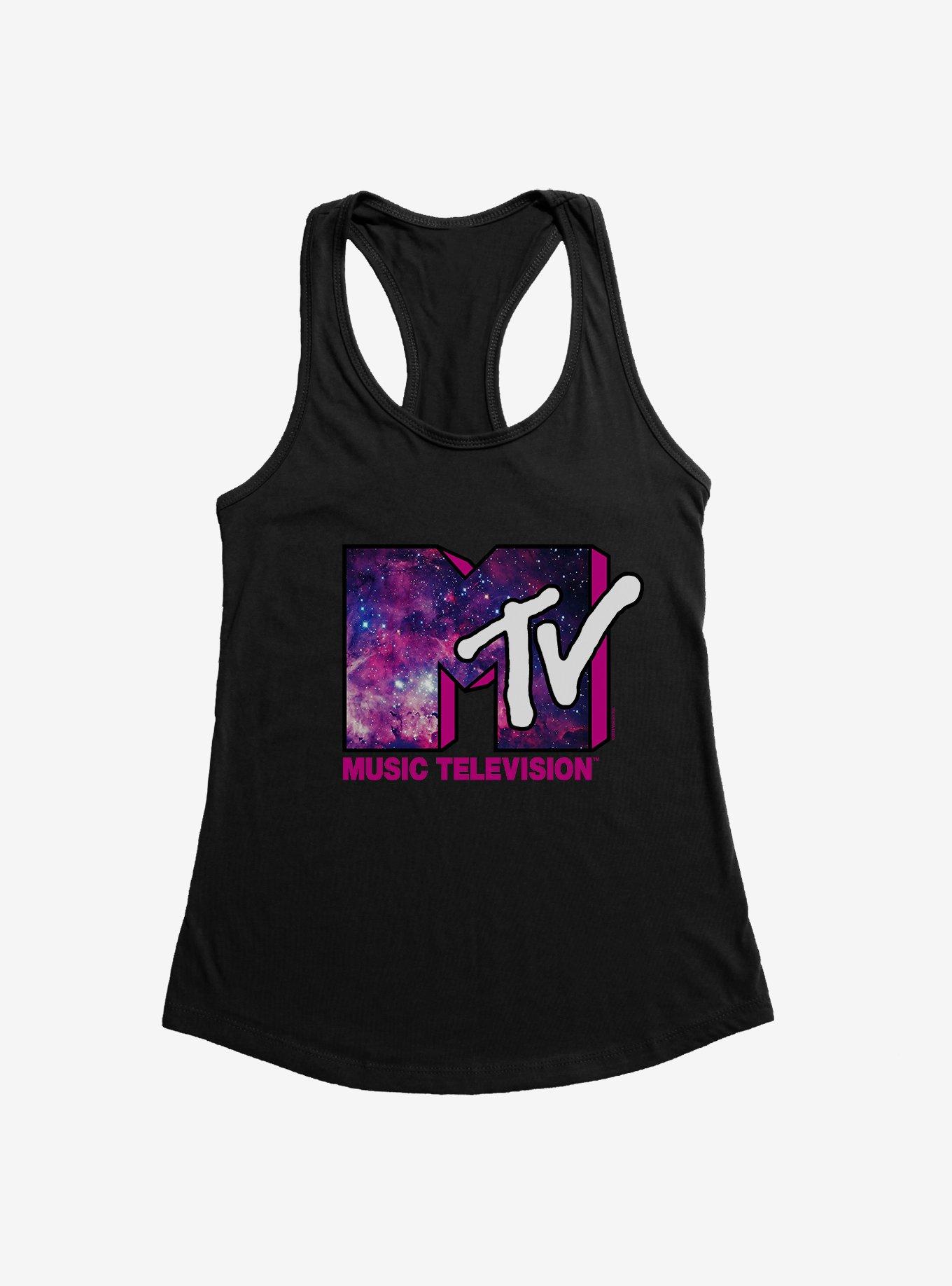 MTV Galaxy Logo Girls Tank, BLACK, hi-res