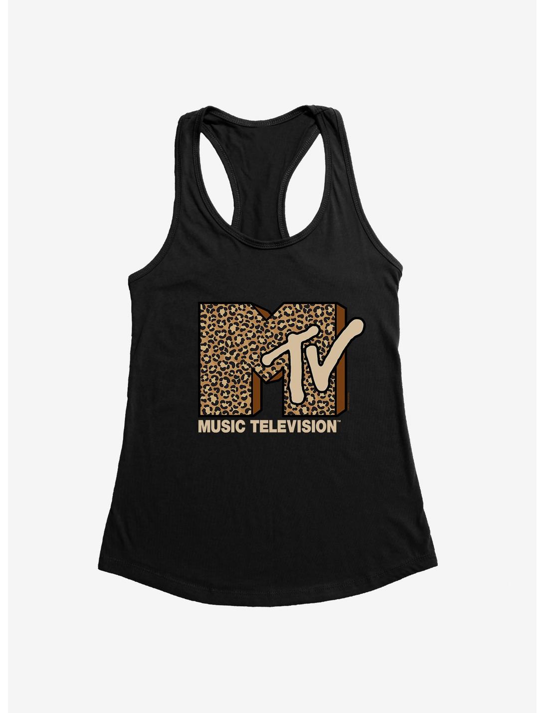 MTV Leopard Logo Girls Tank, BLACK, hi-res
