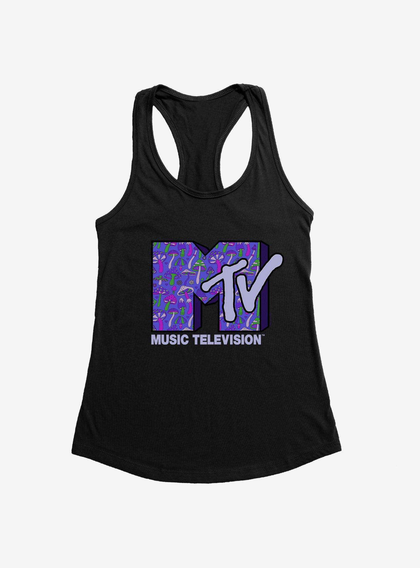 MTV Mushrooms Logo Girls Tank, BLACK, hi-res