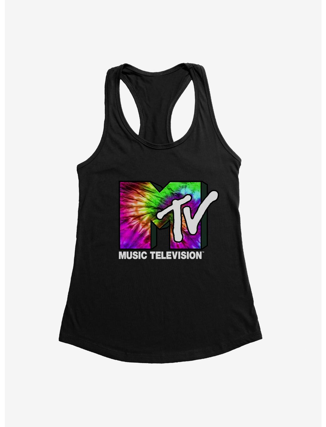 MTV Tie Dye Logo Girls Tank, BLACK, hi-res