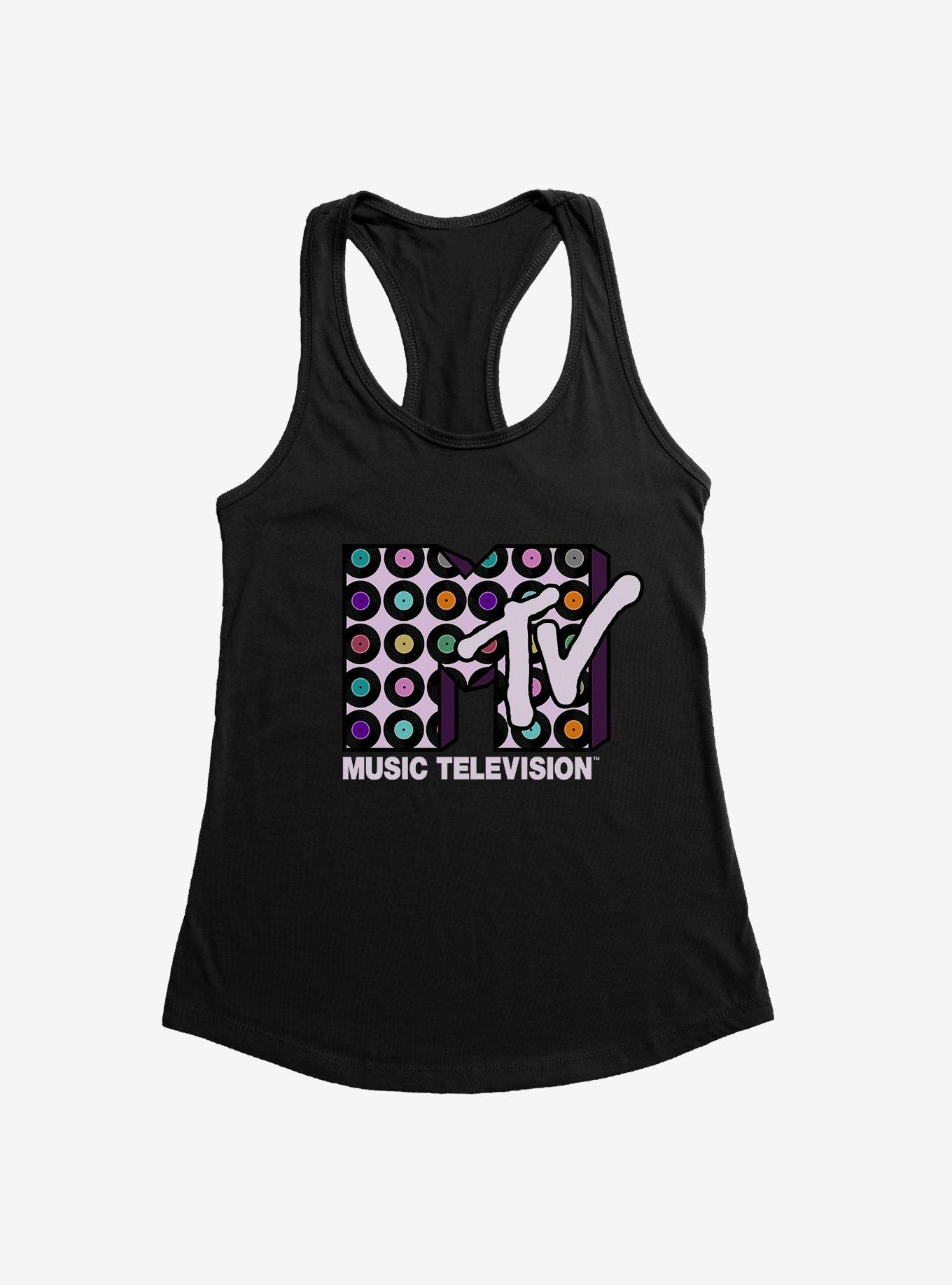 MTV Vinyl Logo Girls Tank, BLACK, hi-res