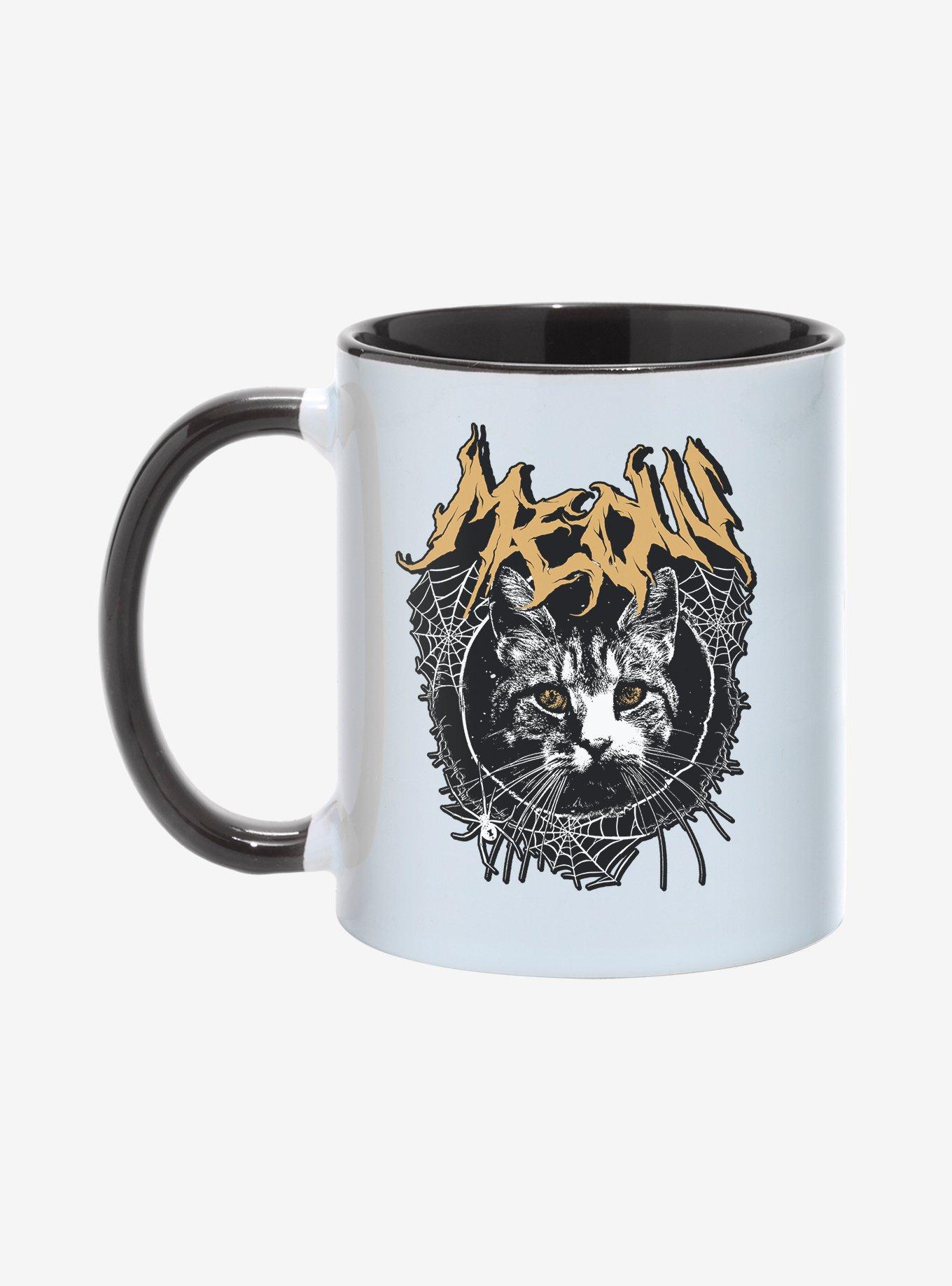 Meow Cat Spiderweb Mug 11oz, , hi-res