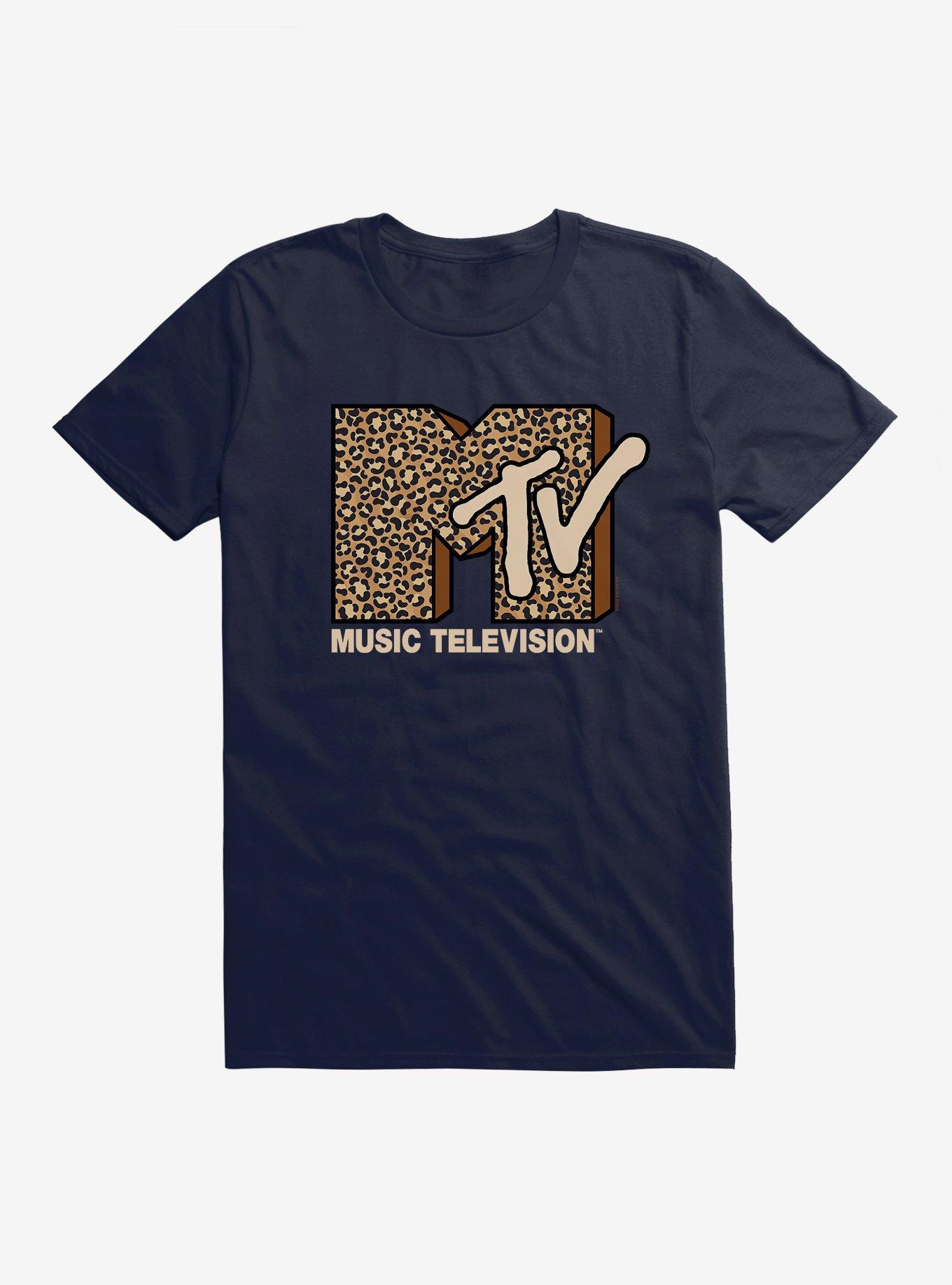 MTV Leopard Logo T-Shirt, NAVY, hi-res