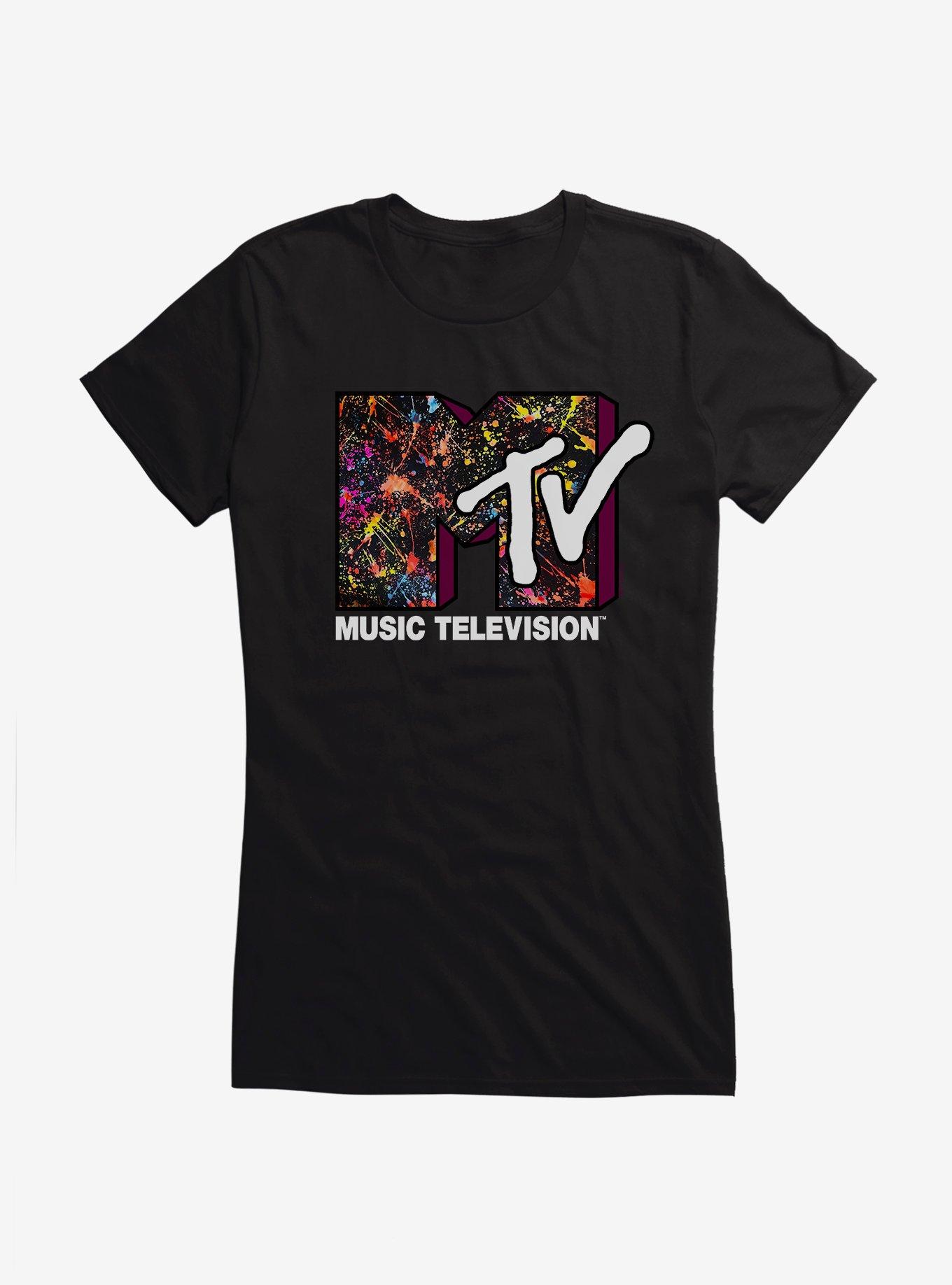 MTV Paint Splatter Logo Girls T-Shirt, , hi-res