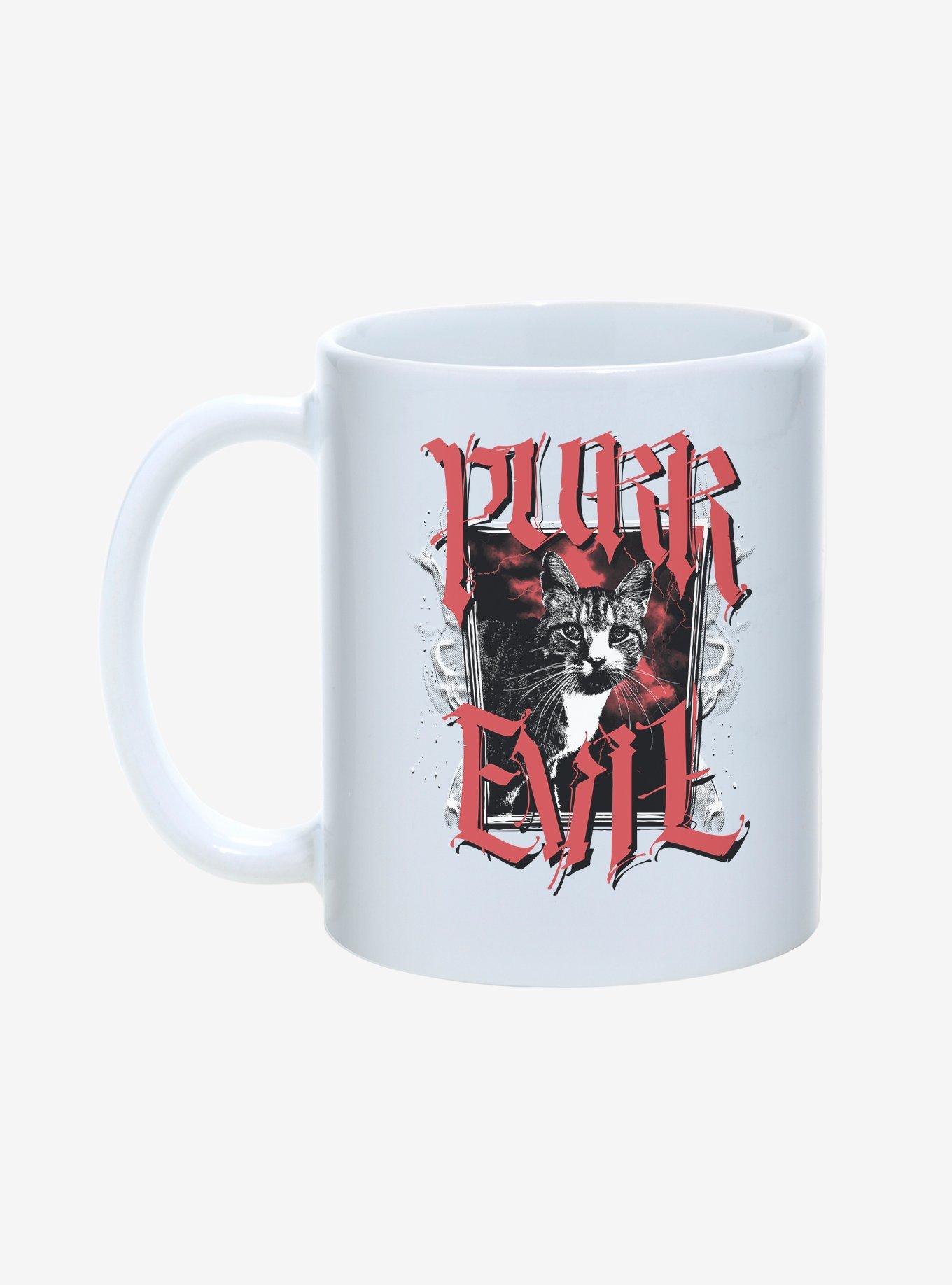 Purr Evil Cat Portrait Mug 11oz, , hi-res