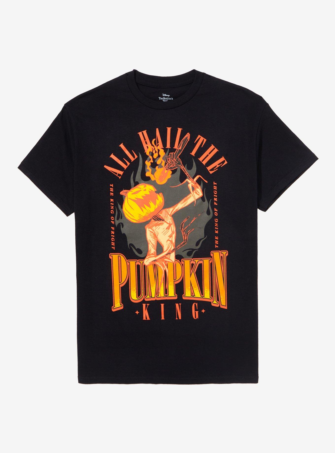 The Nightmare Before Christmas Pumpkin King Flame Boyfriend Fit Girls T-Shirt, MULTI, hi-res