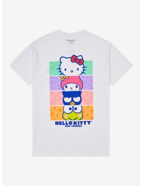 Hello Kitty And Friends Face Panel Stack Boyfriend Fit Girls T-Shirt, , hi-res