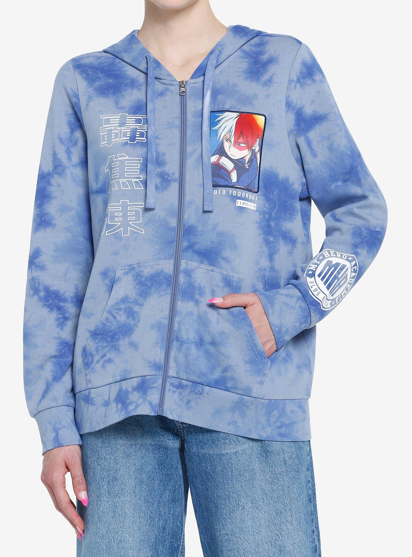 My Hero Academia Todoroki Blue Wash Girls Hoodie, MULTI, hi-res