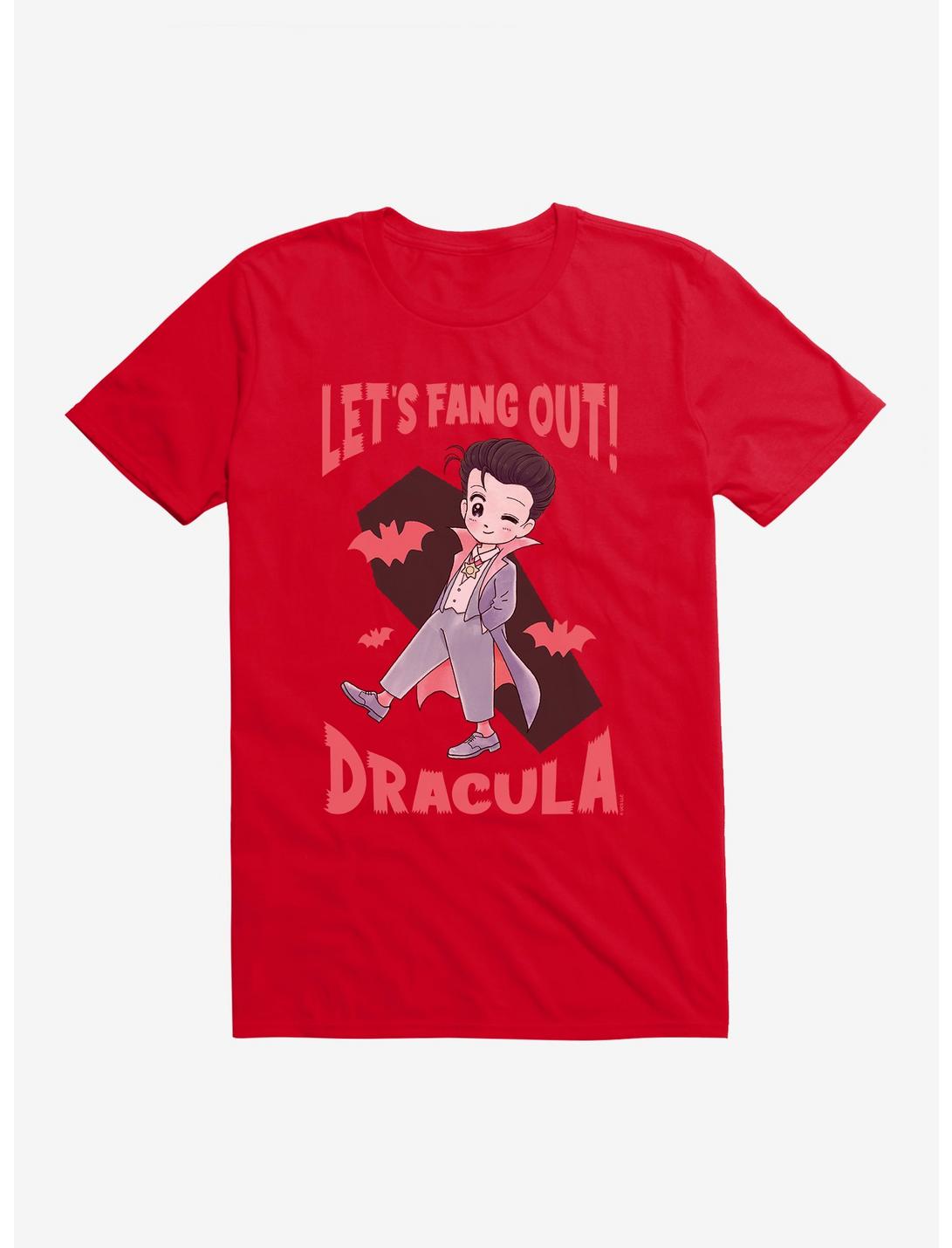 Universal Anime Monsters Fang Out Dracula T-Shirt, RED, hi-res