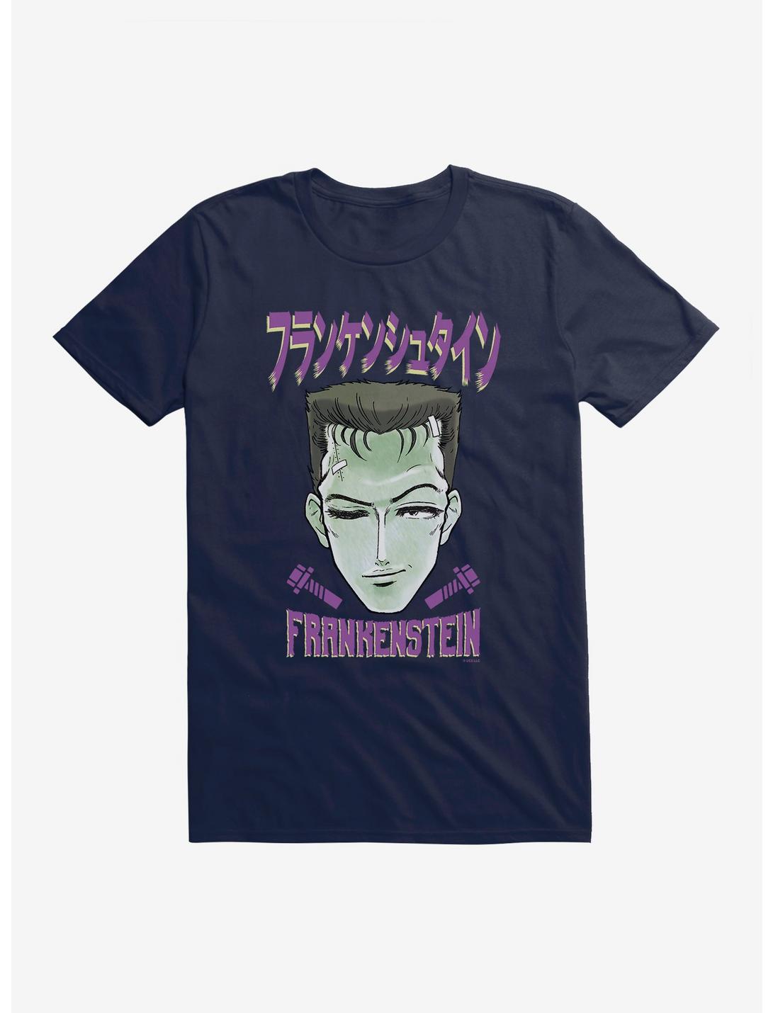 Universal Anime Monsters Frankenstein Portrait T-Shirt, MIDNIGHT NAVY, hi-res