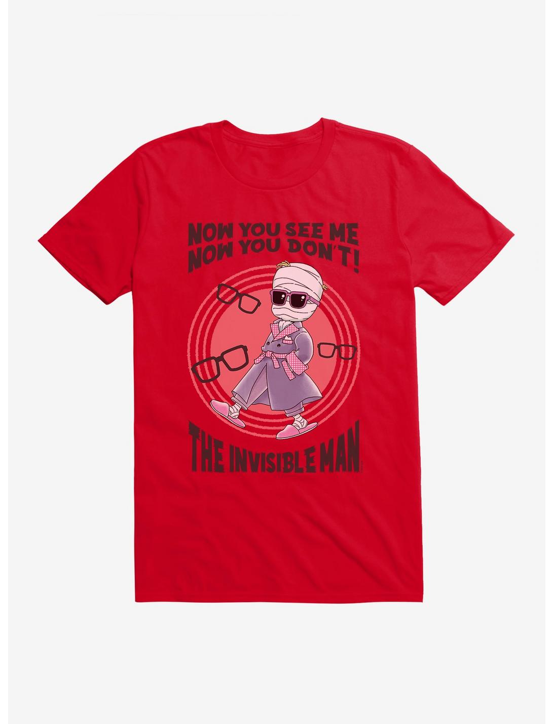 Universal Anime Monsters Invisible Man T-Shirt, RED, hi-res