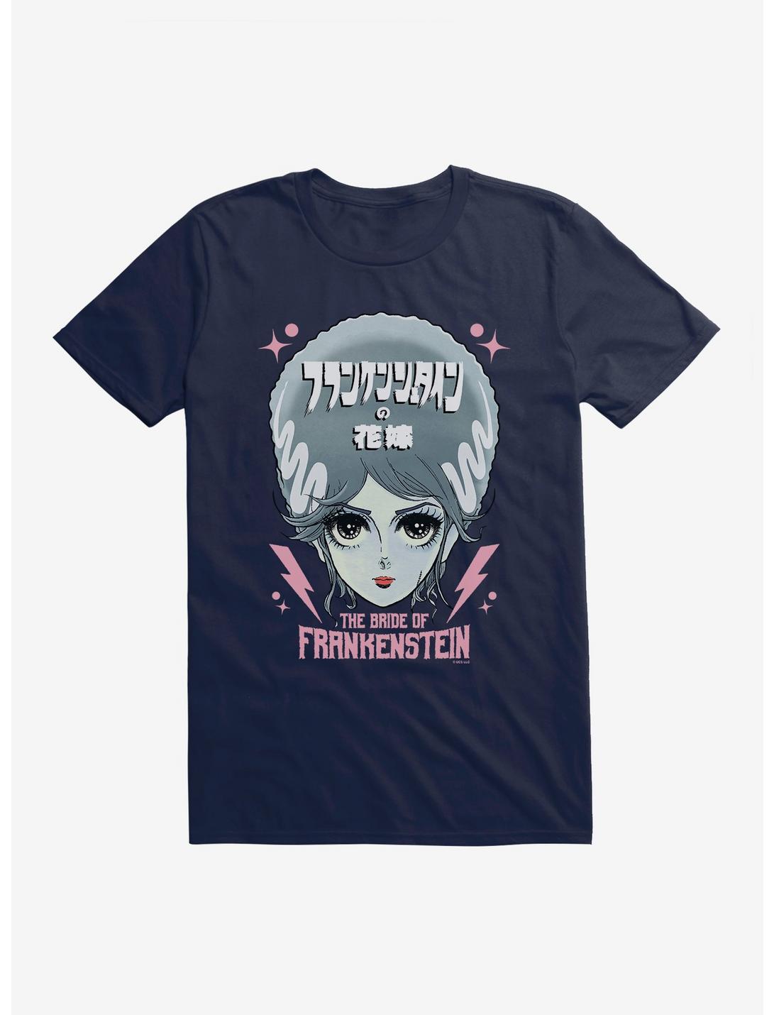Universal Anime Monsters The Bride Of Frankenstein Portrait T-Shirt, MIDNIGHT NAVY, hi-res
