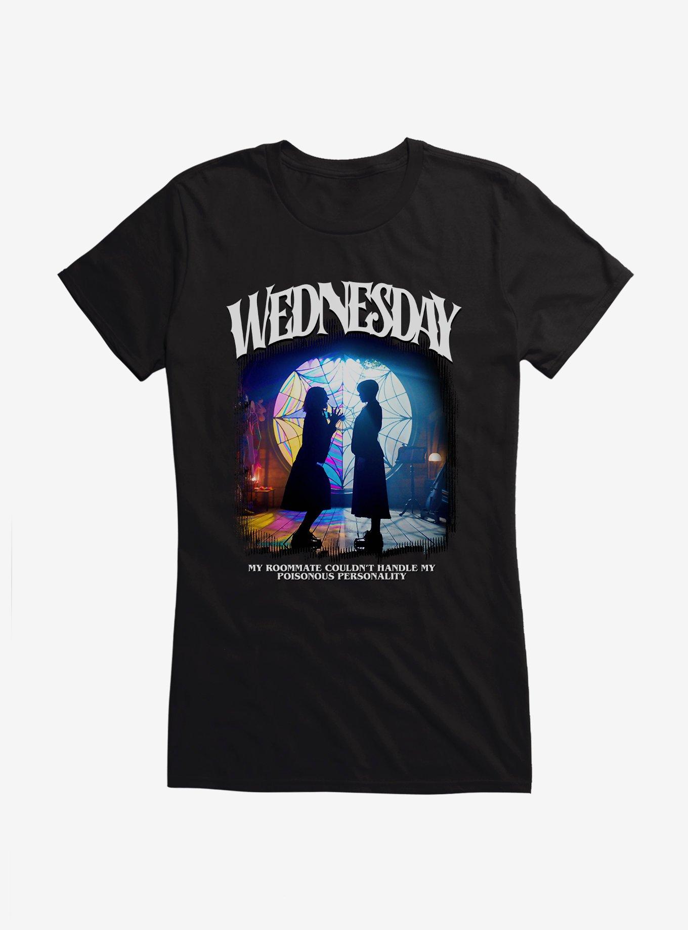 Wednesday Roommate Enid Girls T-Shirt, BLACK, hi-res