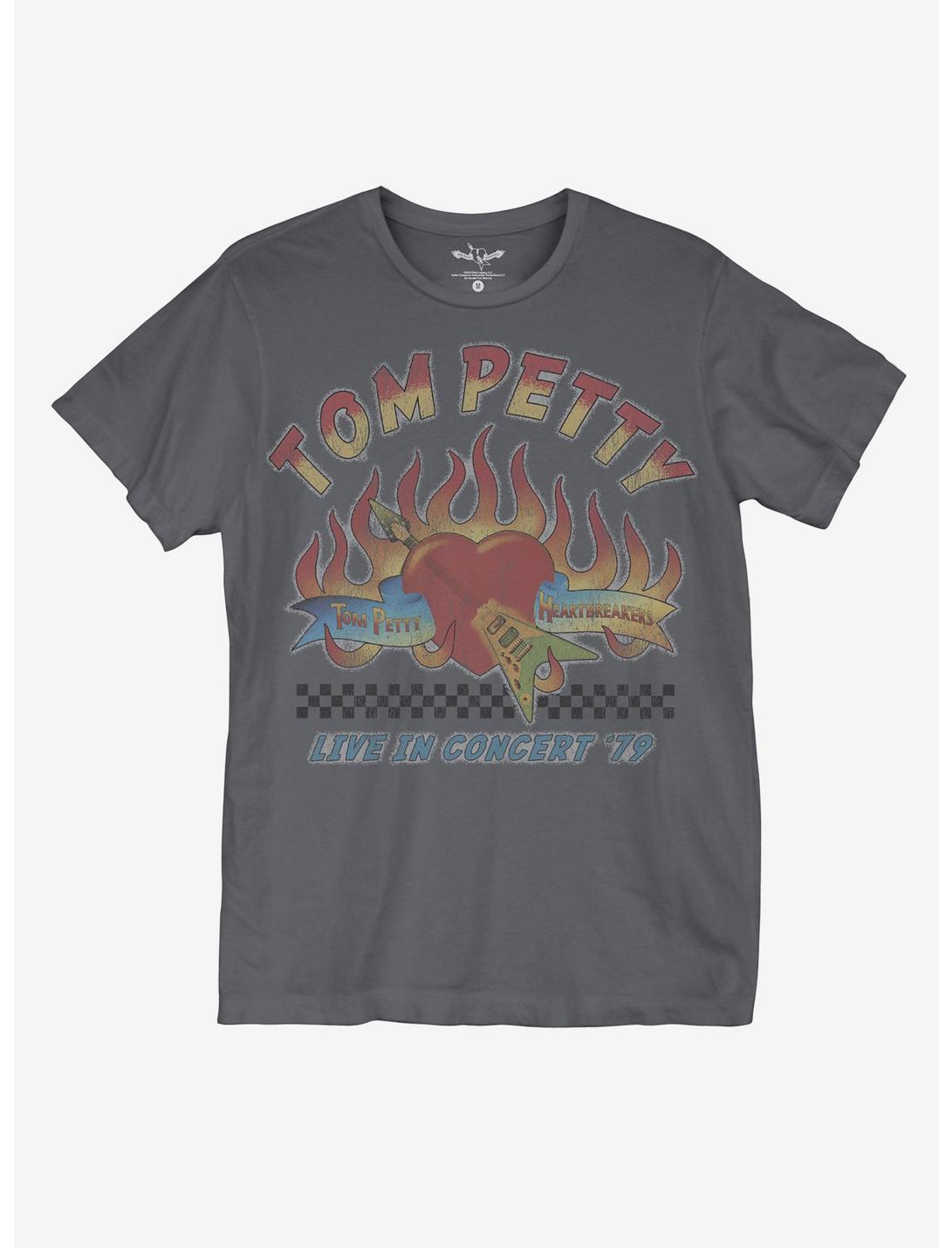 Tom Petty & The Heartbreakers Live in 1979 Boyfriend Fit Girls T-Shirt, CHARCOAL  GREY, hi-res