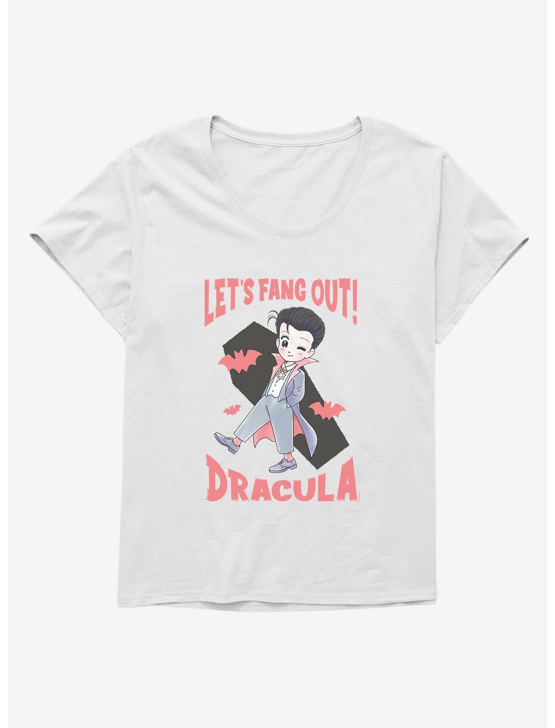 Universal Anime Monsters Fang Out Dracula Womens T-Shirt Plus Size, WHITE, hi-res