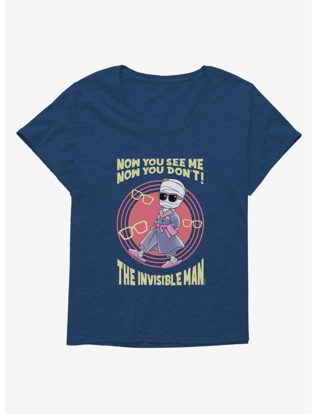 Universal Anime Monsters Invisible Man Womens T-Shirt Plus Size, ATHLETIC NAVY, hi-res