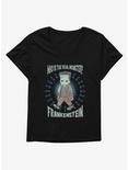 Universal Anime Monsters Real Monster Frankenstein Womens T-Shirt Plus Size, BLACK, hi-res