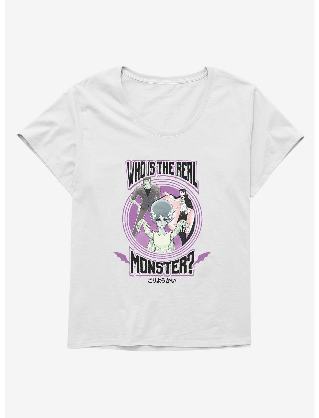 Universal Anime Monsters Real Monster Trio Womens T-Shirt Plus Size, WHITE, hi-res