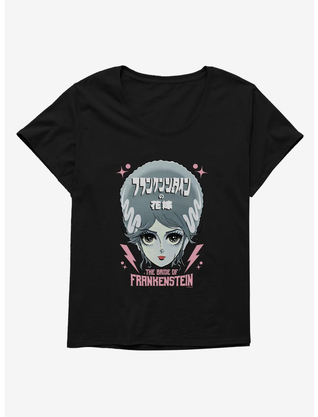 Universal Anime Monsters The Bride Of Frankenstein Portrait Womens T-Shirt Plus Size, BLACK, hi-res