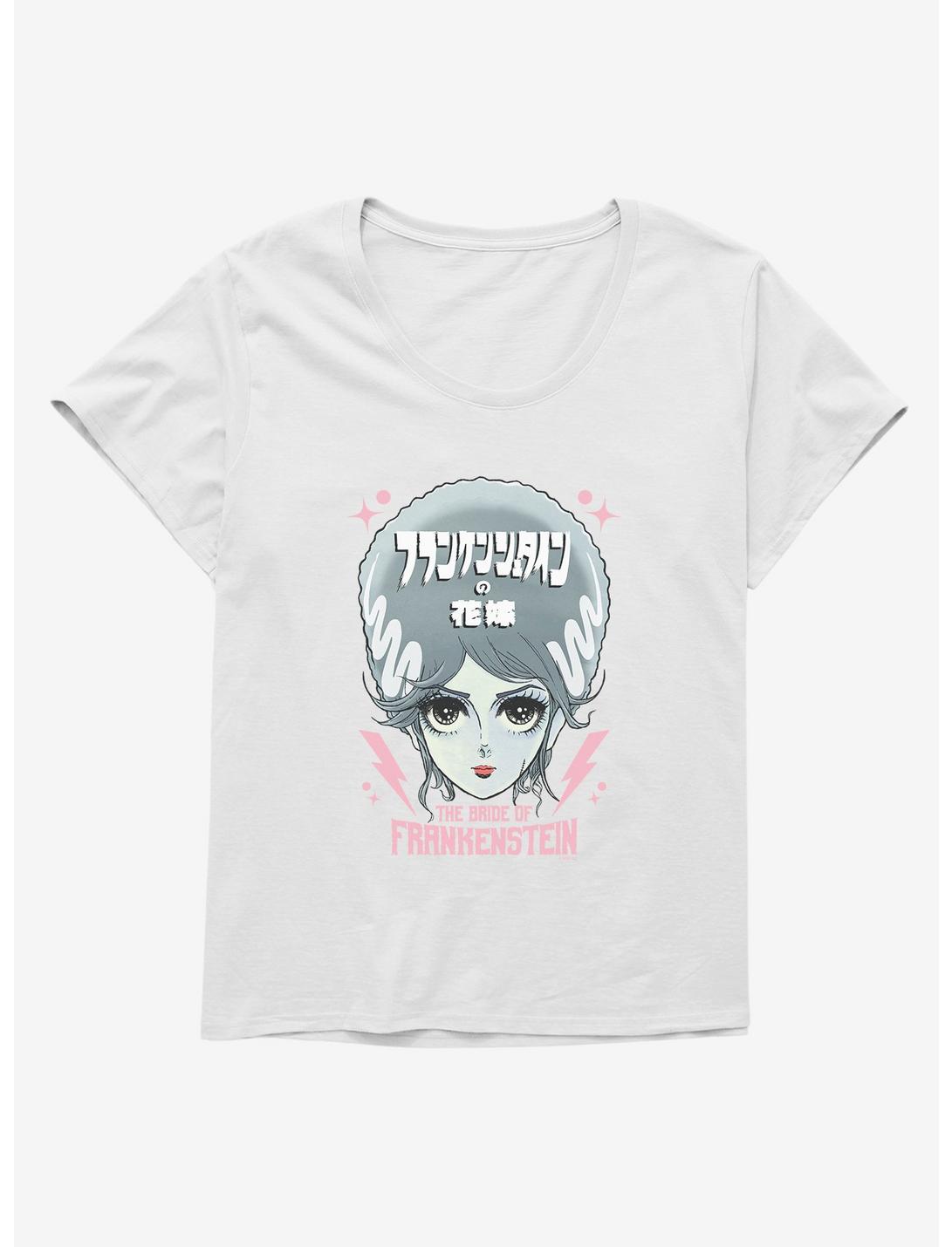 Universal Anime Monsters The Bride Of Frankenstein Portrait Womens T-Shirt Plus Size, WHITE, hi-res