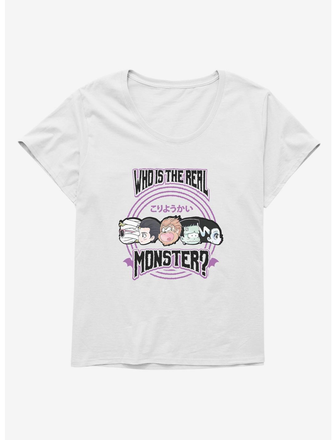 Universal Anime Monsters The Real Monster Lineup Womens T-Shirt Plus Size, WHITE, hi-res