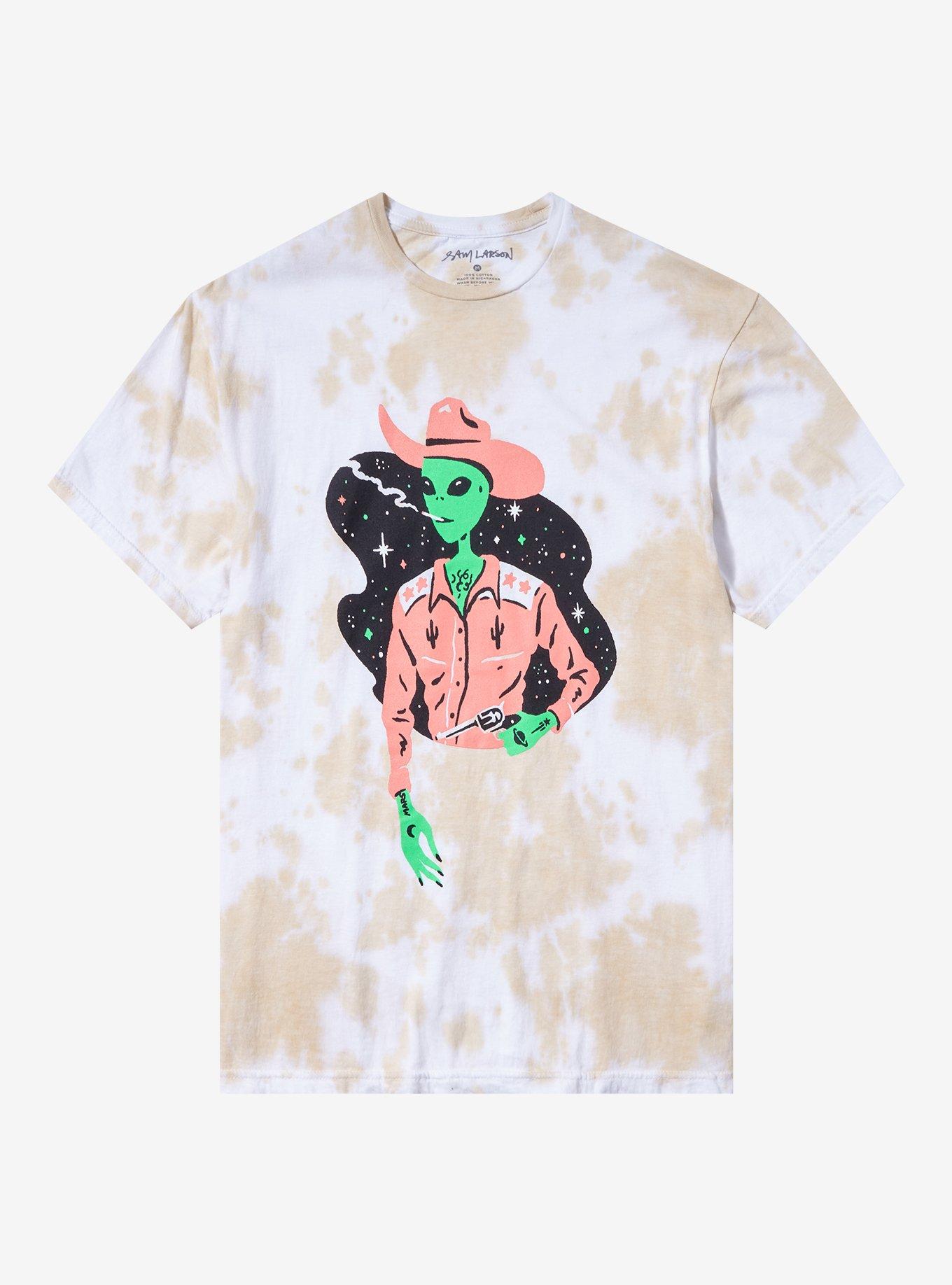 Cowboy Alien Tie-Dye T-Shirt By Sam Larson, MULTI, hi-res