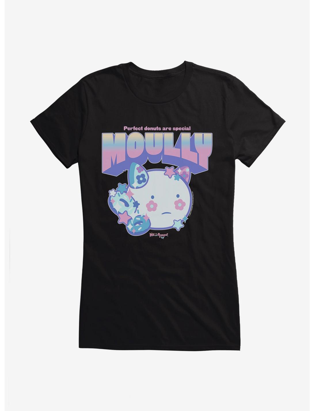 Bee And Puppycat Moully Perfect Donuts Girls T-Shirt, BLACK, hi-res