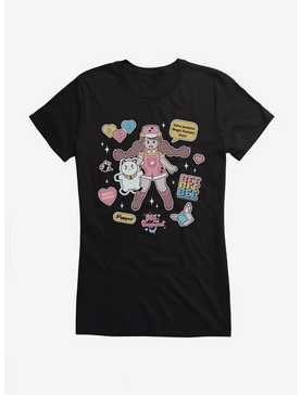 Bee And Puppycat Sticker Icons Girls T-Shirt, , hi-res