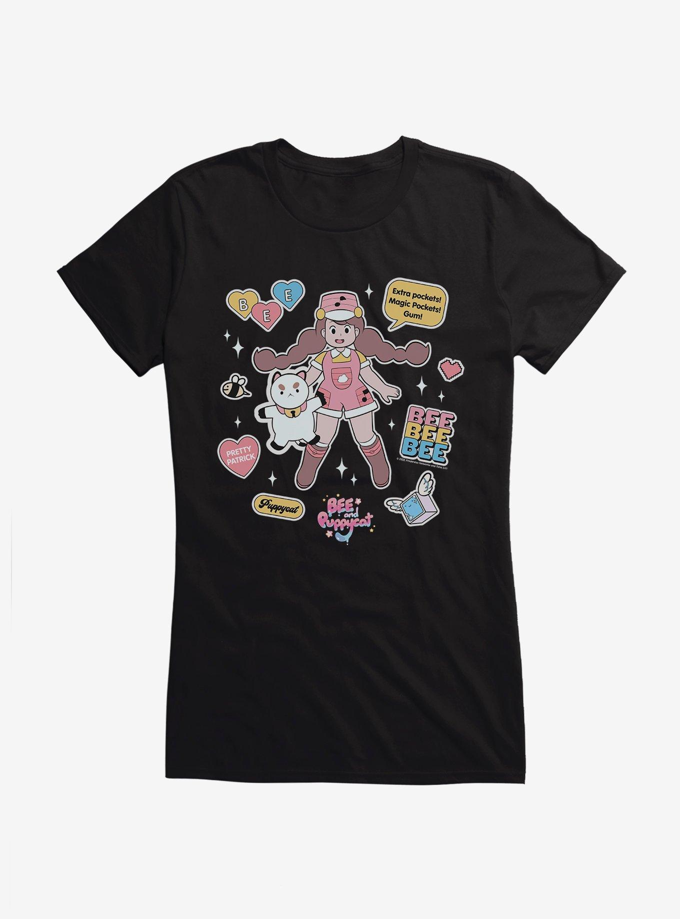 Bee And Puppycat Sticker Icons Girls T-Shirt, , hi-res