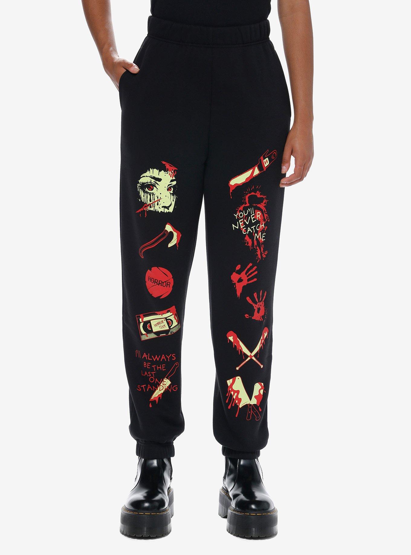 Hot Topic Social Collision Brown Punk Graphics Carpenter Pants Plus