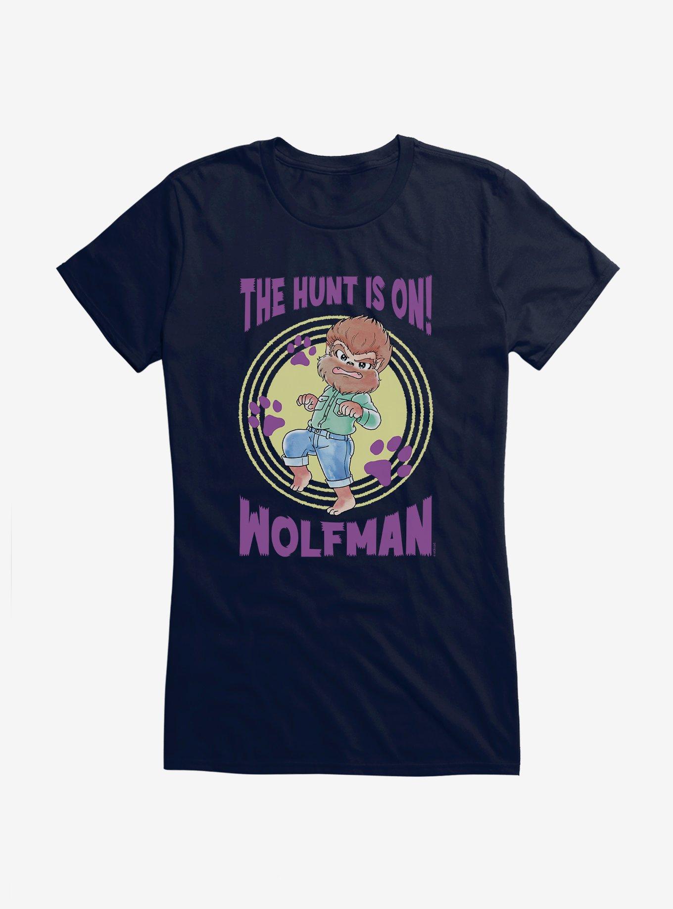 THRDLESS Universal Anime Monsters Hunt Is On Wolfman Girls T-Shirt
