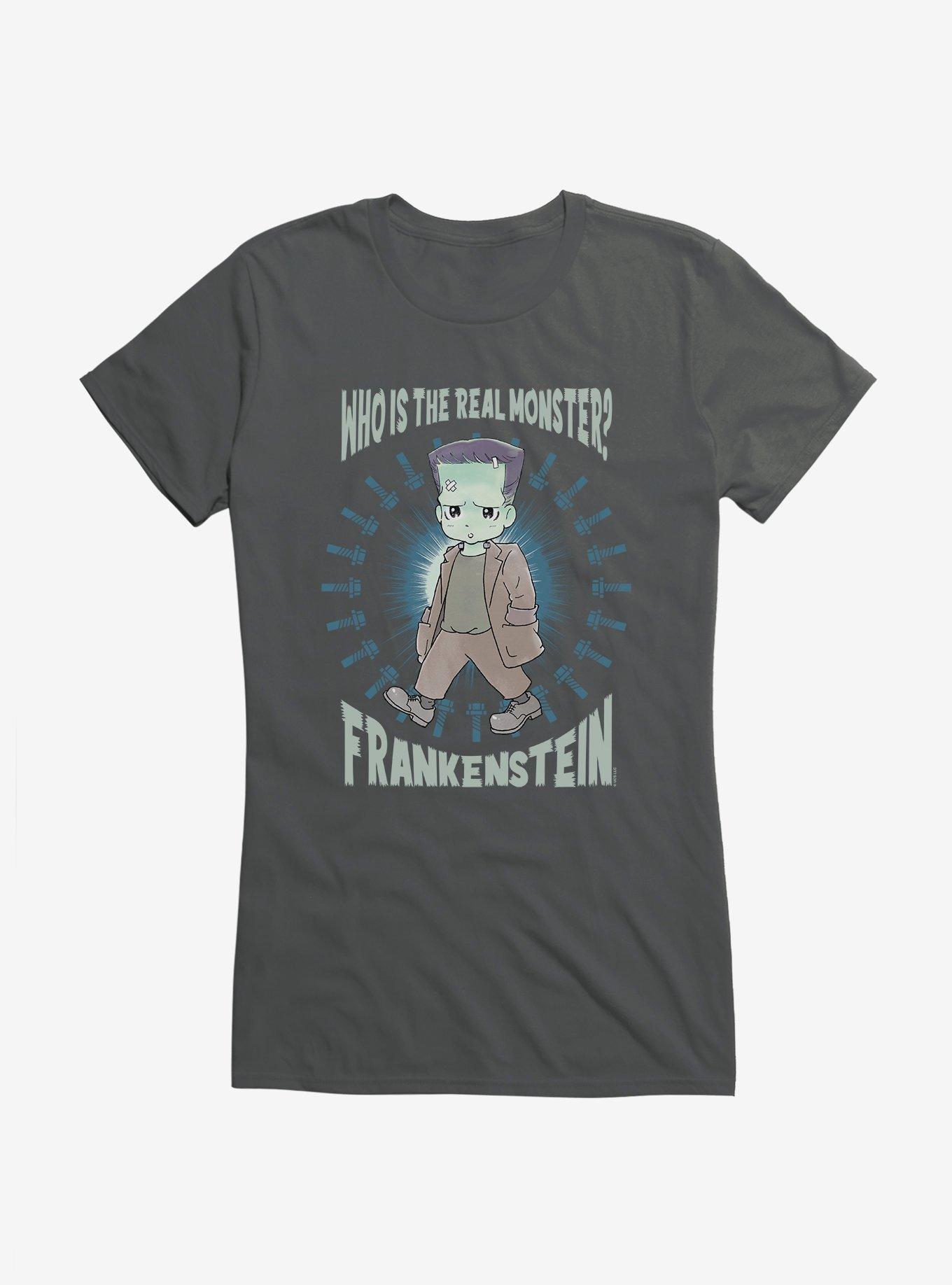 Universal Anime Monsters Real Monster Frankenstein Girls T-Shirt, CHARCOAL, hi-res