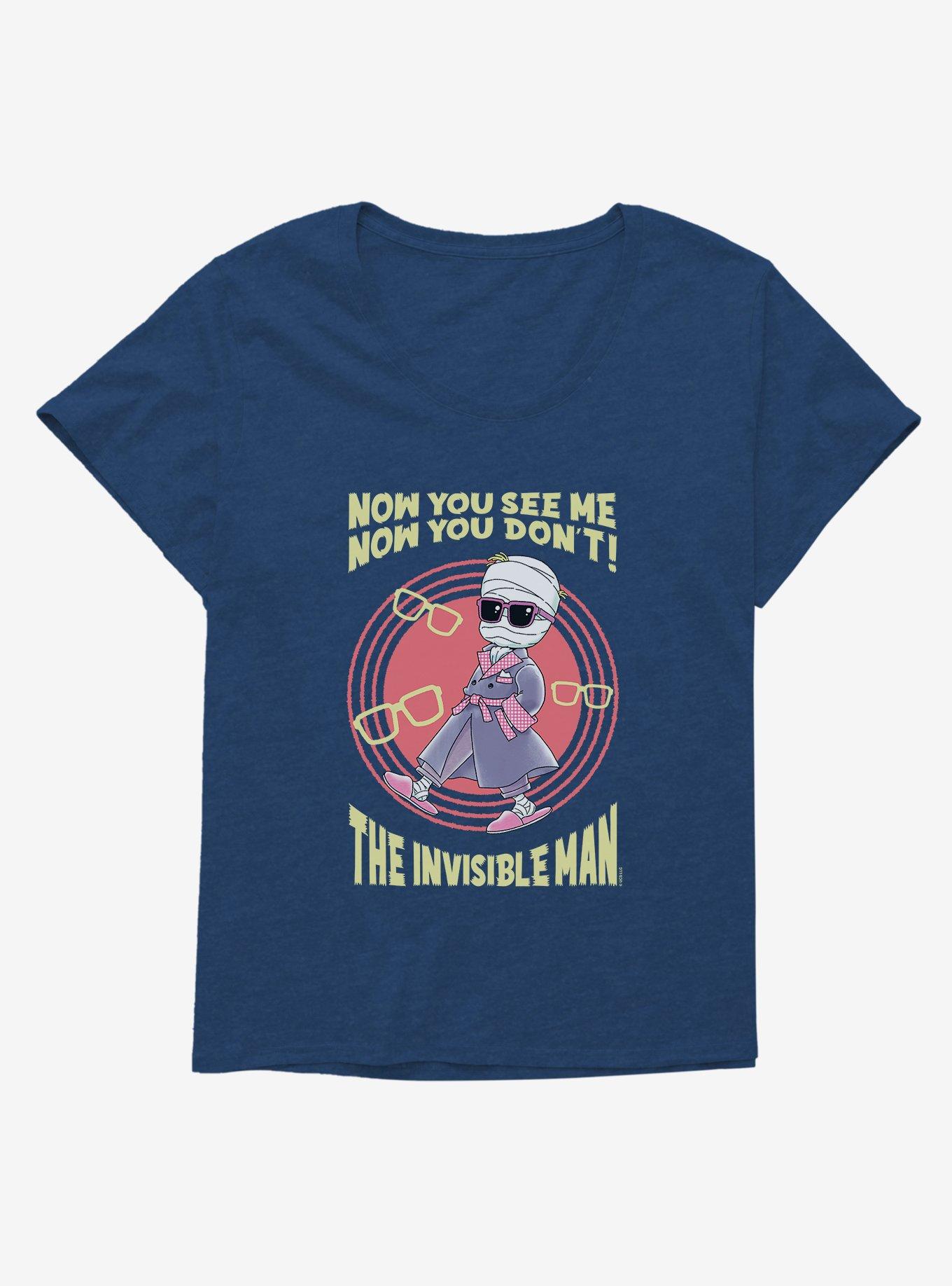 Universal Anime Monsters Invisible Man Girls T-Shirt Plus