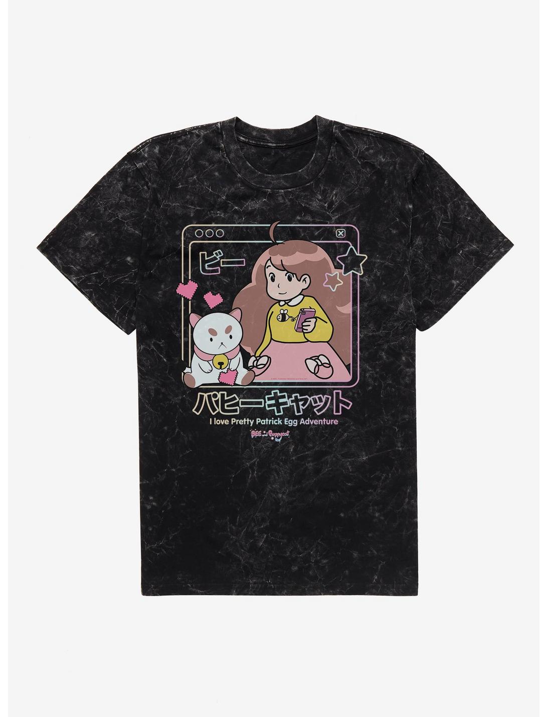 Bee And Puppycat Pretty Patrick Egg Adventure Mineral Wash T-Shirt, BLACK MINERAL WASH, hi-res
