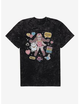 Plus Size Bee And Puppycat Sticker Icons Mineral Wash T-Shirt, , hi-res