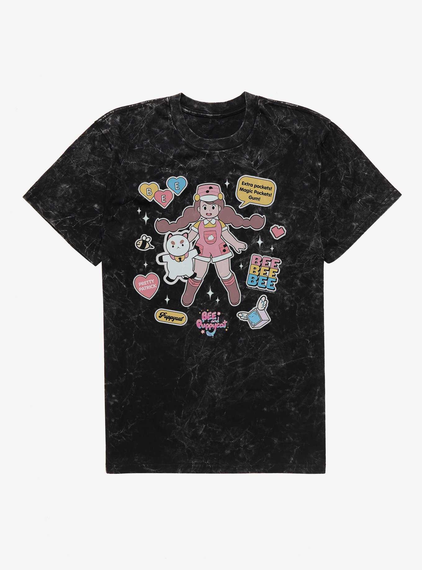 Bee And Puppycat Sticker Icons Mineral Wash T-Shirt, , hi-res