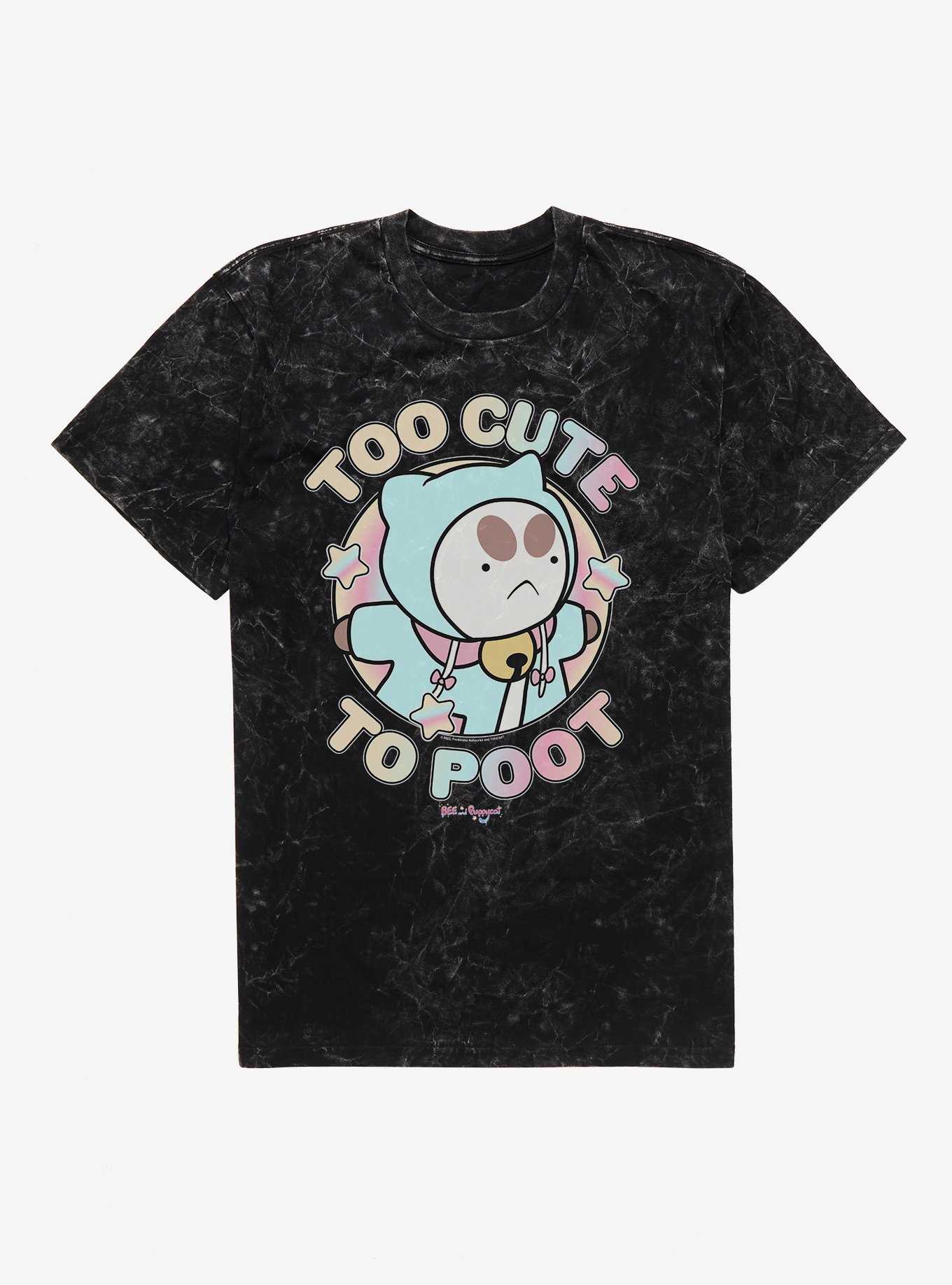 Bee And Puppycat Too Cute To Poot Mineral Wash T-Shirt, , hi-res