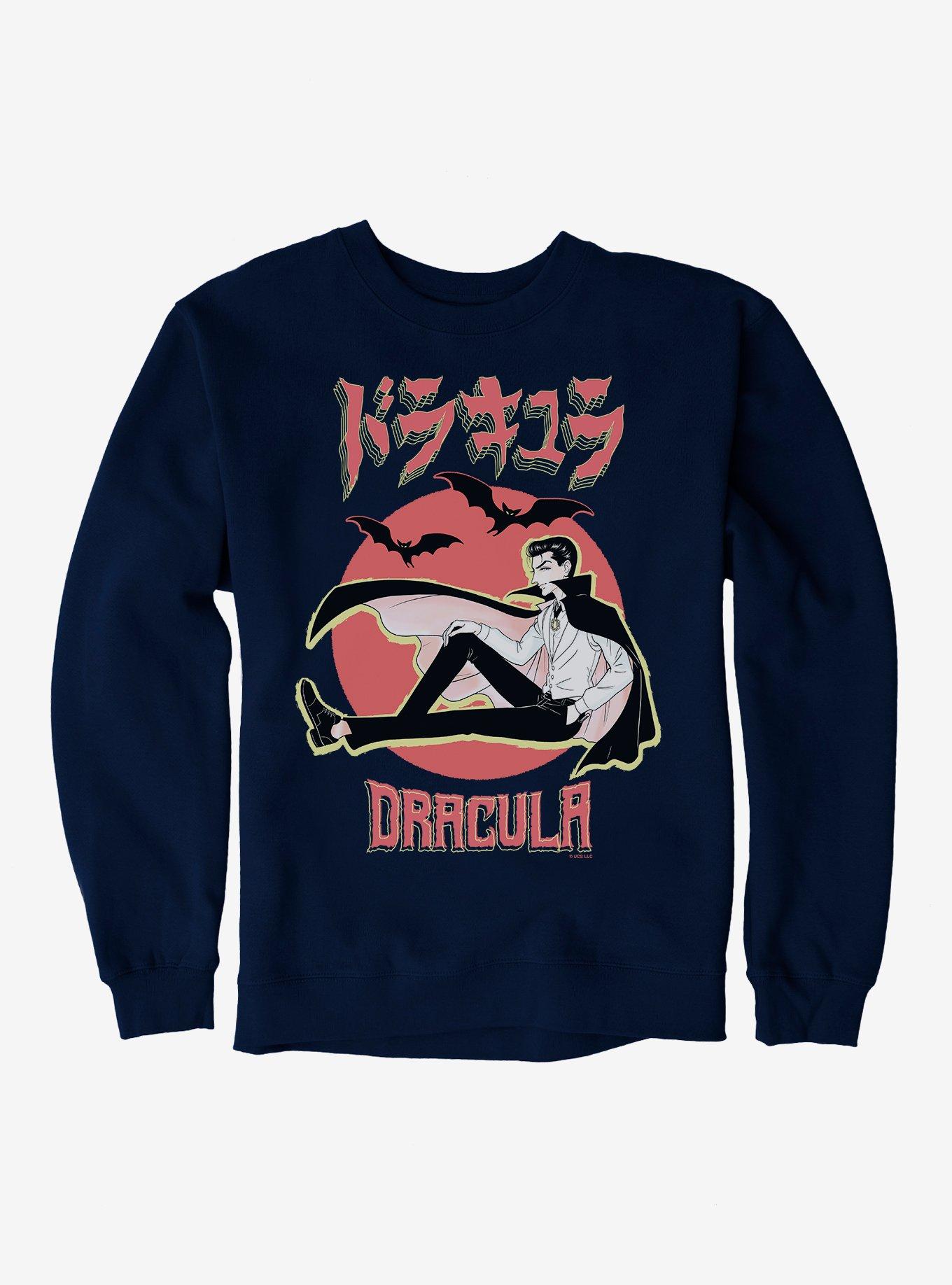 Universal Anime Monsters Dracula Portrait Sweatshirt, NAVY, hi-res