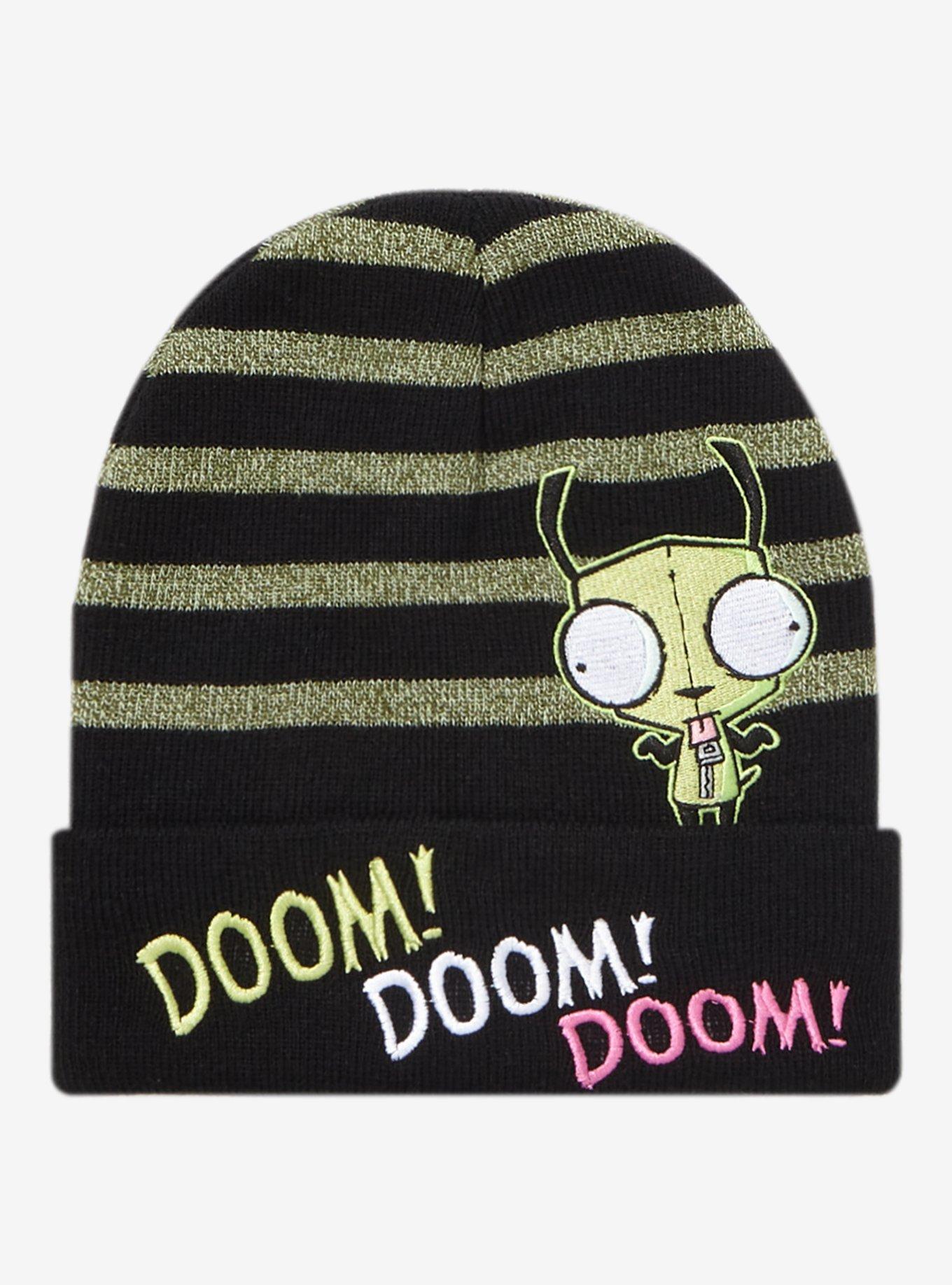 Invader Zim GIR Doom Stripe Beanie, , hi-res