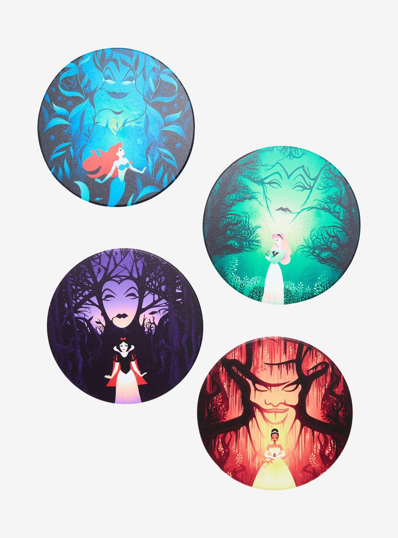 Disney Princesses & Villains Coaster Set - BoxLunch Exclusive, , hi-res