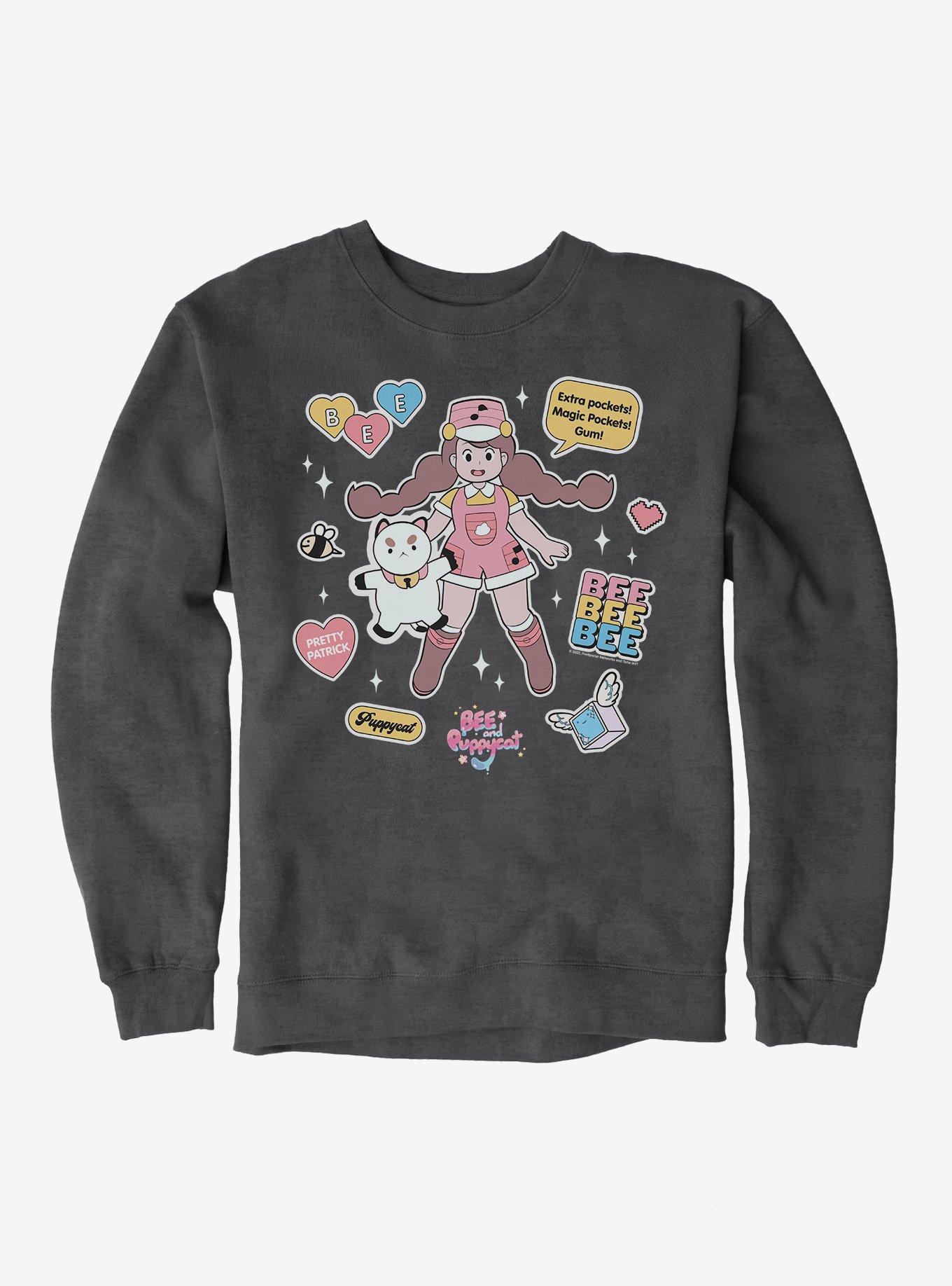 Bee And Puppycat Sticker Icons Sweatshirt, , hi-res